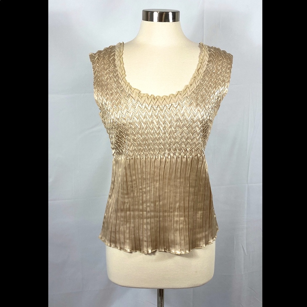 Caelian Champagne Satin Like Tank!